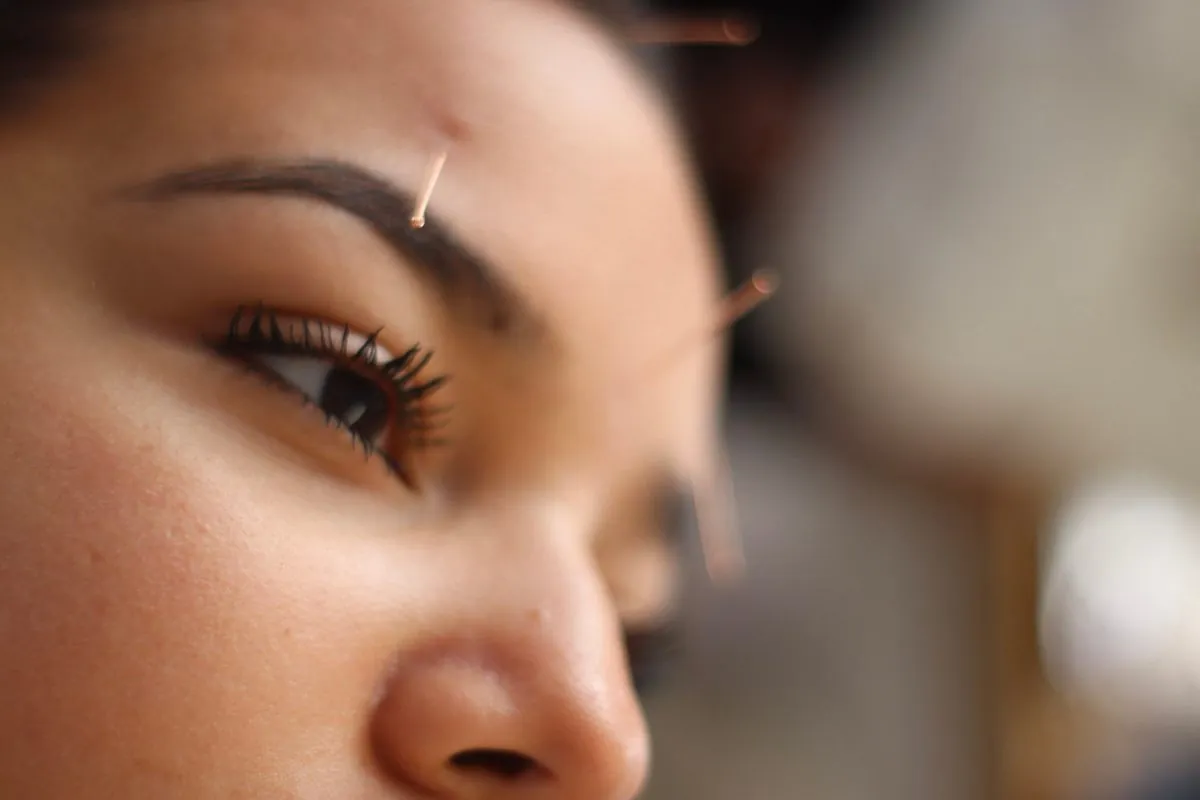 Close-up of a relaxed patient during treatment